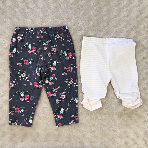 Baby Girl Pants Bundle Carter’s Floral 12 Months - Picture 5 of 6